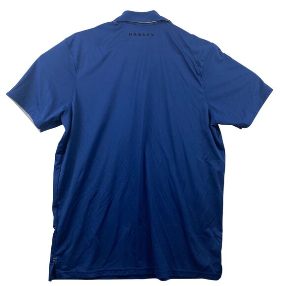 Oakley Men's Polo Shirt Large Blue Tailored Fit 100% Polyester - Picture 2 of 13